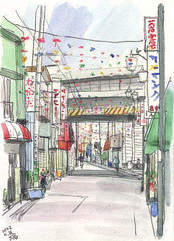 苅宿の風景・水彩画 5