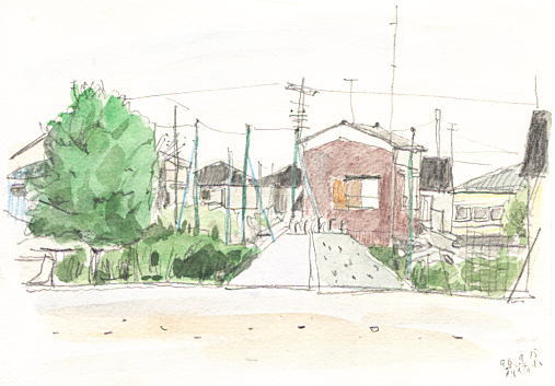 苅宿の風景・水彩画 7