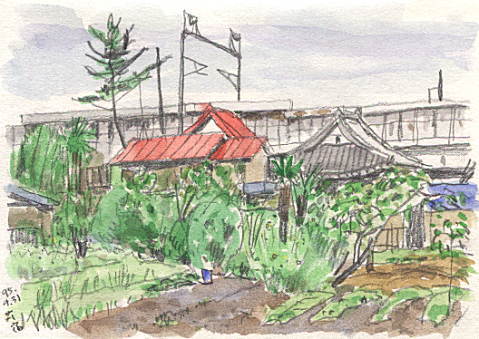 苅宿の風景・水彩画 9