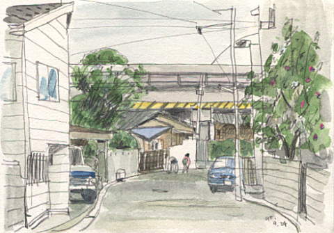 苅宿の風景・水彩画 10