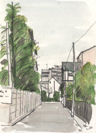 苅宿の風景・水彩画 11